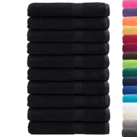 Produktbild för Gästhandduk SOLUND 25 pcs Svart 100 x 200 cm 550 gsm