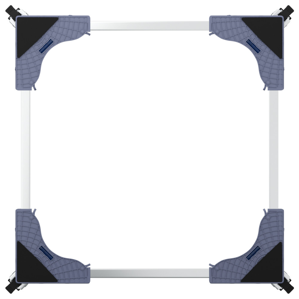 Produktbild för Tvättmaskinsockel Grå 66 x 66 x 12 cm Rostfritt stål