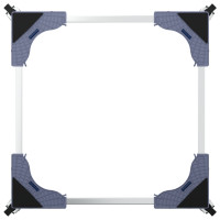 Produktbild för Tvättmaskinsockel Grå 66 x 66 x 12 cm Rostfritt stål
