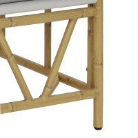 Produktbild för Utomhussittplatser med kudde 2 pcs Ljusgrå Stål