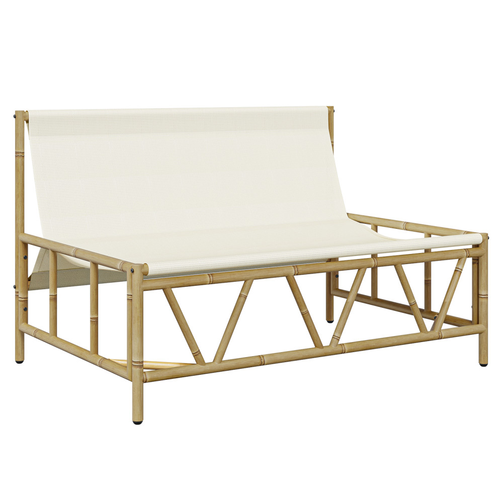 Produktbild för Utomhussittplatser med kudde Ljusgrå 110 x 74,5 x 71 cm Stål
