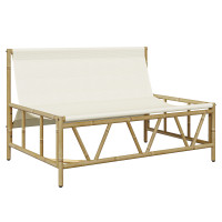 Produktbild för Utomhussittplatser med kudde Ljusgrå 110 x 74,5 x 71 cm Stål