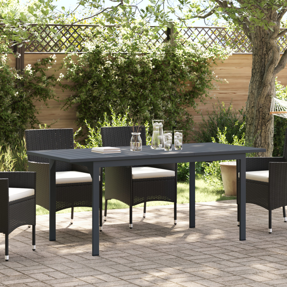 Produktbild för Utebord Antracit 180 x 80 x 74 cm Pulverlackerat stål