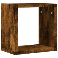Produktbild för Vägg hyllor 4 pcs Rökt ek 26 x 15 x 26 cm Konstruerat trä
