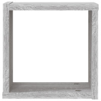 Produktbild för Vägg hyllor 2 pcs Grå Sonoma 26 x 15 x 26 cm Konstruerat trä