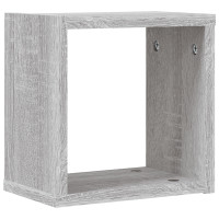 Produktbild för Vägg hyllor 4 pcs Grå Sonoma 26 x 15 x 26 cm Konstruerat trä