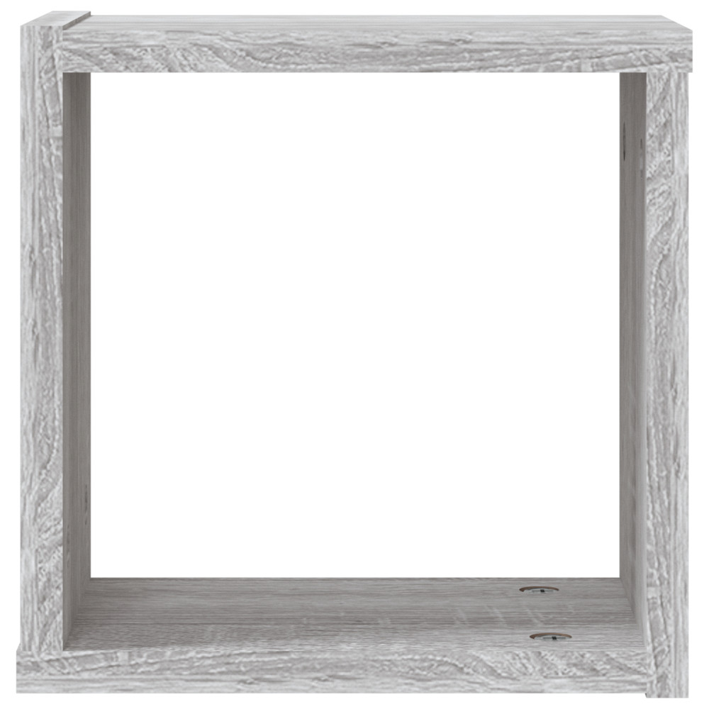 Produktbild för Vägg hyllor 4 pcs Grå Sonoma 26 x 15 x 26 cm Konstruerat trä