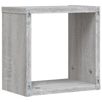 Produktbild för Vägg hyllor 4 pcs Grå Sonoma 26 x 15 x 26 cm Konstruerat trä