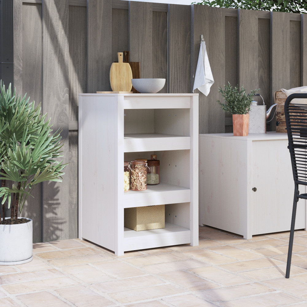 Produktbild för Köksskåp MEPPEL Vit 55 x 55 x 92 cm Massiv furu