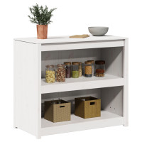 Produktbild för Köksskåp med hylla MEPPEL Vit 106 x 55 x 92 cm Massiv furu