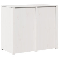 Produktbild för Köksskåp med hylla MEPPEL Vit 106 x 55 x 92 cm Massiv furu