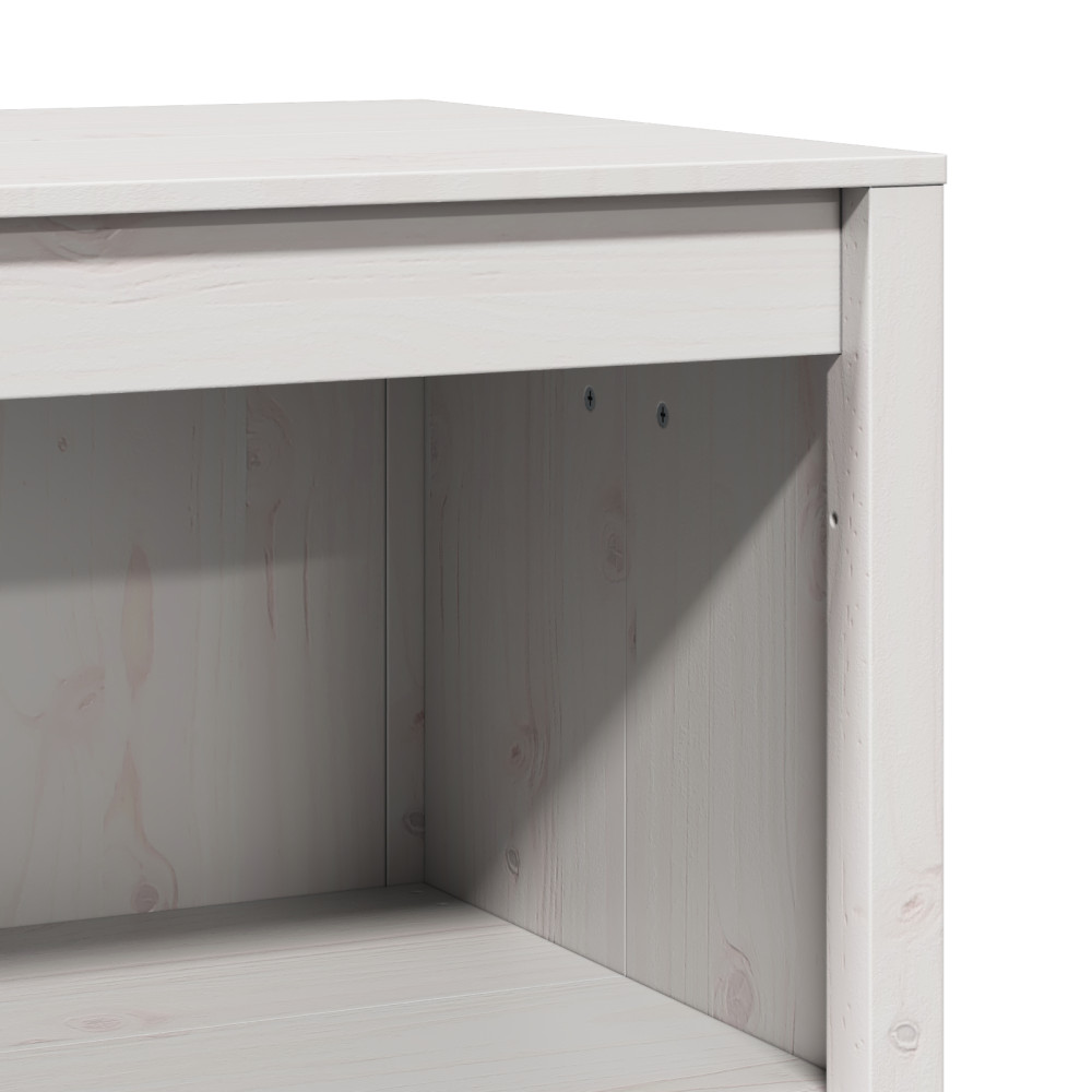 Produktbild för Köksskåp med hylla MEPPEL Vit 106 x 55 x 92 cm Massiv furu