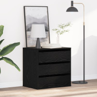Produktbild för Lådans skåp med låda Svart 61 x 41 x 58 cm Konstruerat trä