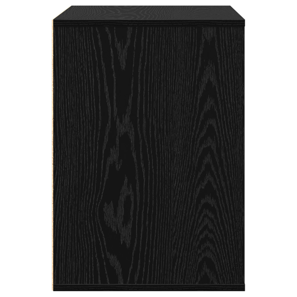 Produktbild för Lådans skåp med låda Svart 61 x 41 x 58 cm Konstruerat trä