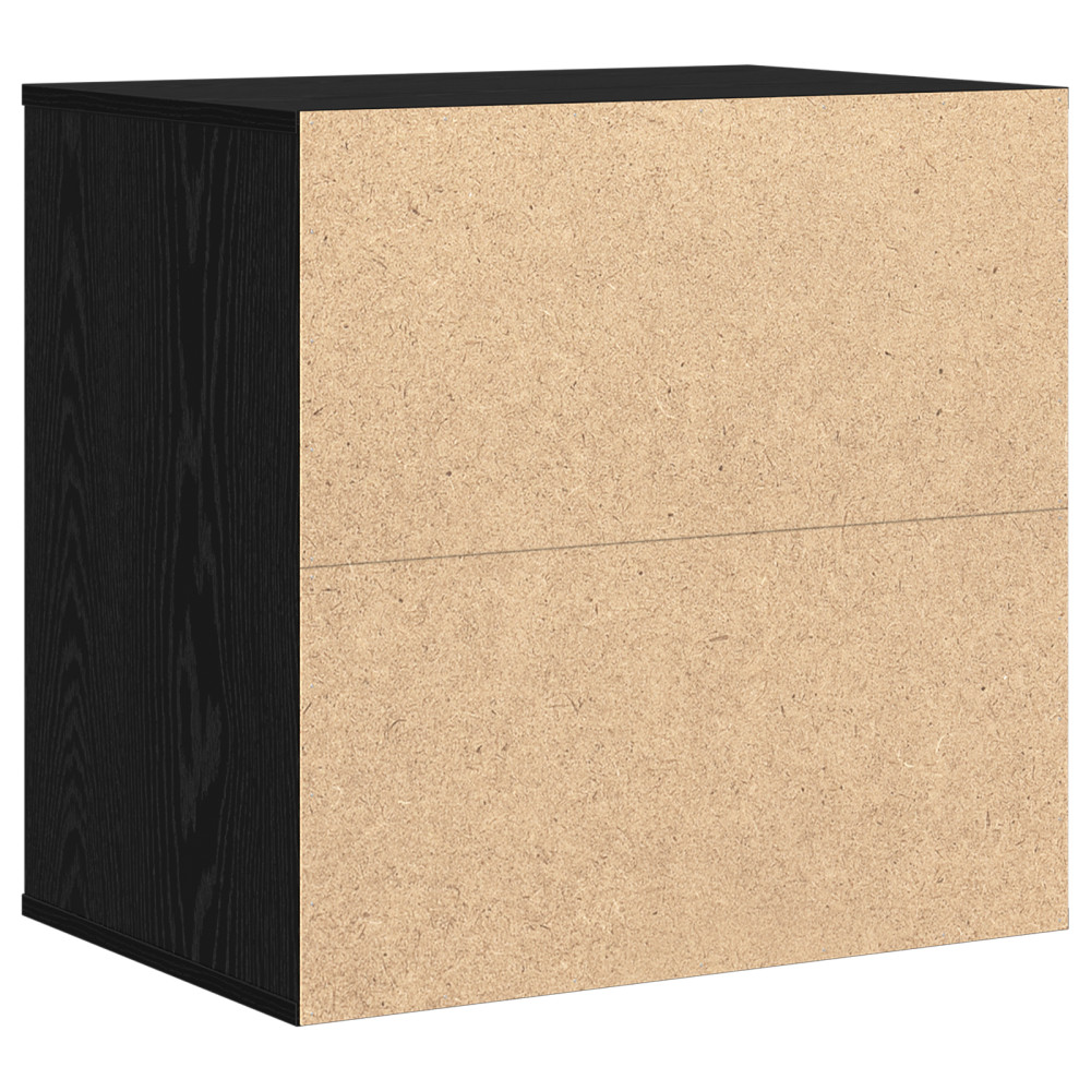 Produktbild för Lådans skåp med låda Svart 61 x 41 x 58 cm Konstruerat trä