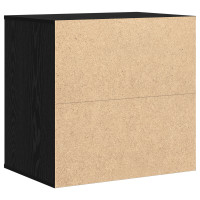 Produktbild för Lådans skåp med låda Svart 61 x 41 x 58 cm Konstruerat trä