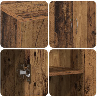 Produktbild för Kontorsskåp Gammalt trä 70 x 32 x 77.5 cm Konstruerat trä