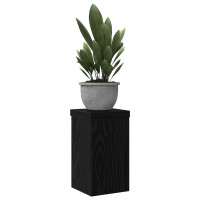Produktbild för Växtställ 2 pcs Svart Ek 10 x 10 x 18 cm Konstruerat trä