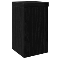 Produktbild för Växtställ 2 pcs Svart Ek 10 x 10 x 18 cm Konstruerat trä