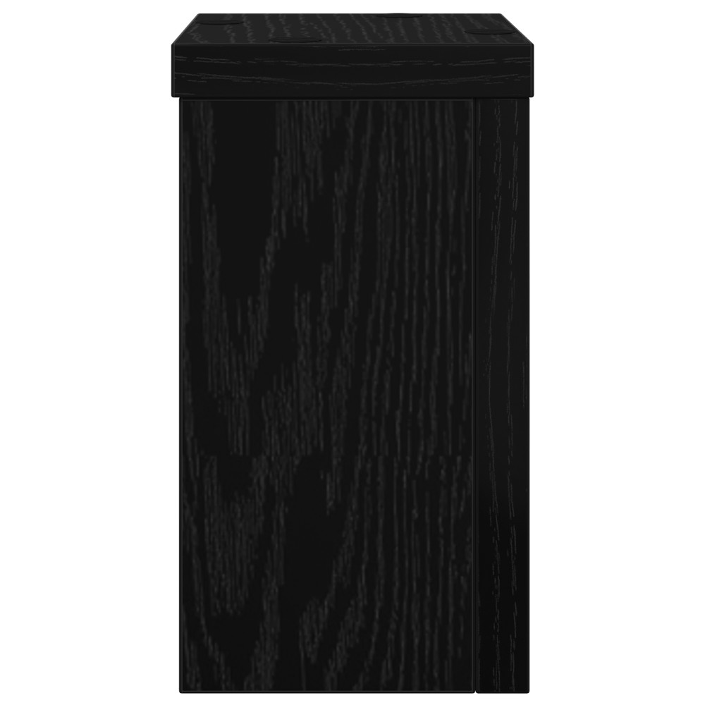 Produktbild för Växtställ 2 pcs Svart Ek 10 x 10 x 18 cm Konstruerat trä
