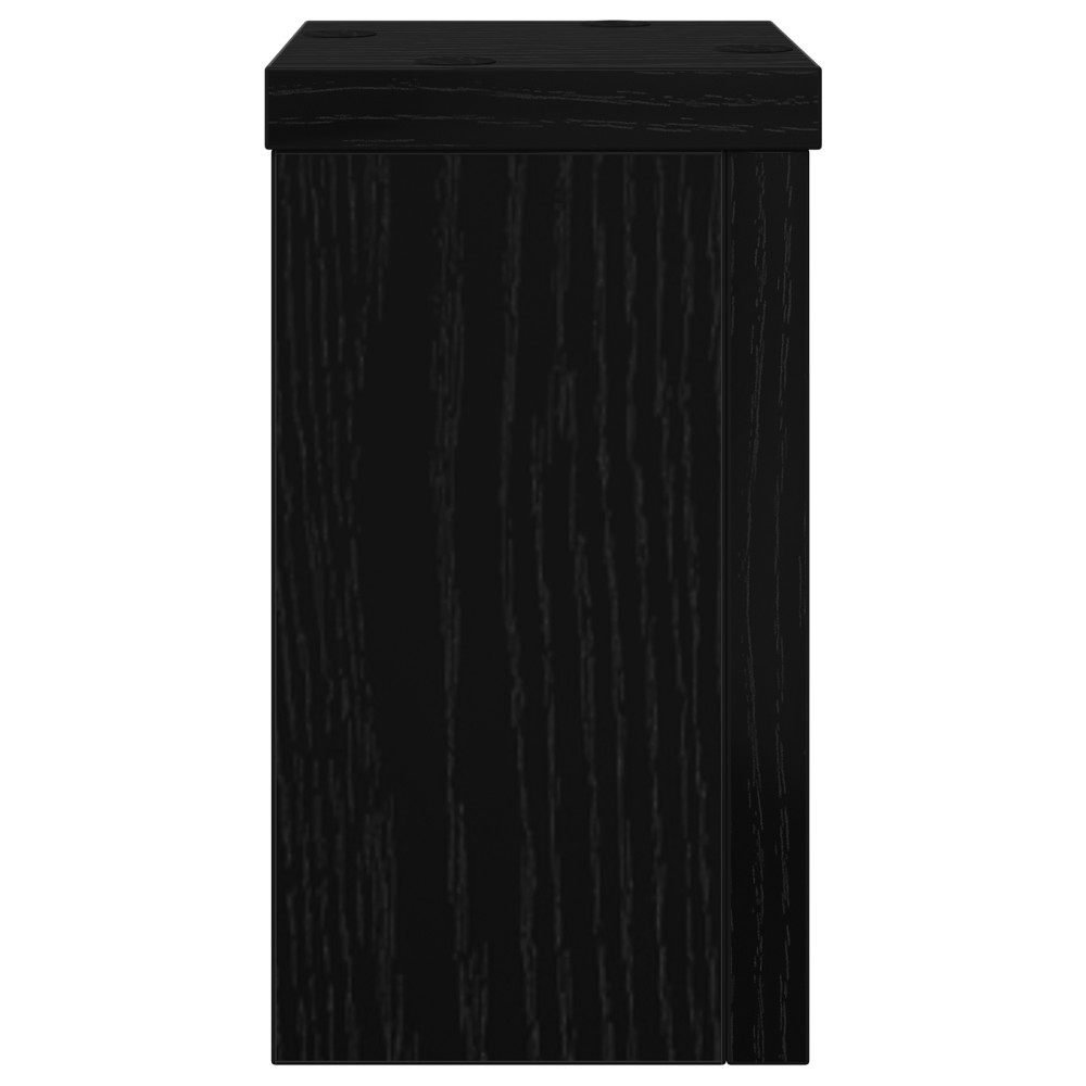 Produktbild för Växtställ 2 pcs Svart Ek 10 x 10 x 18 cm Konstruerat trä