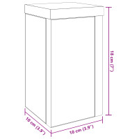 Produktbild för Växtställ 2 pcs Svart Ek 10 x 10 x 18 cm Konstruerat trä