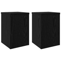Produktbild för Växtställ 2 pcs Svart Ek 20 x 20 x 30 cm Konstruerat trä