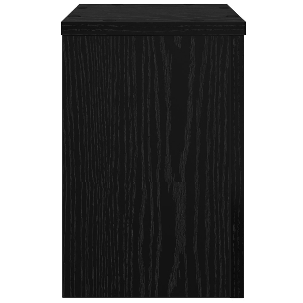 Produktbild för Växtställ 2 pcs Svart Ek 20 x 20 x 30 cm Konstruerat trä