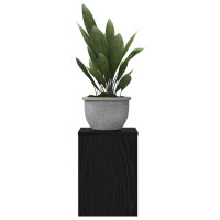 Produktbild för Växtställ 2 pcs Svart Ek 25 x 25 x 35 cm Konstruerat trä