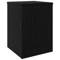 Produktbild för Växtställ 2 pcs Svart Ek 25 x 25 x 35 cm Konstruerat trä