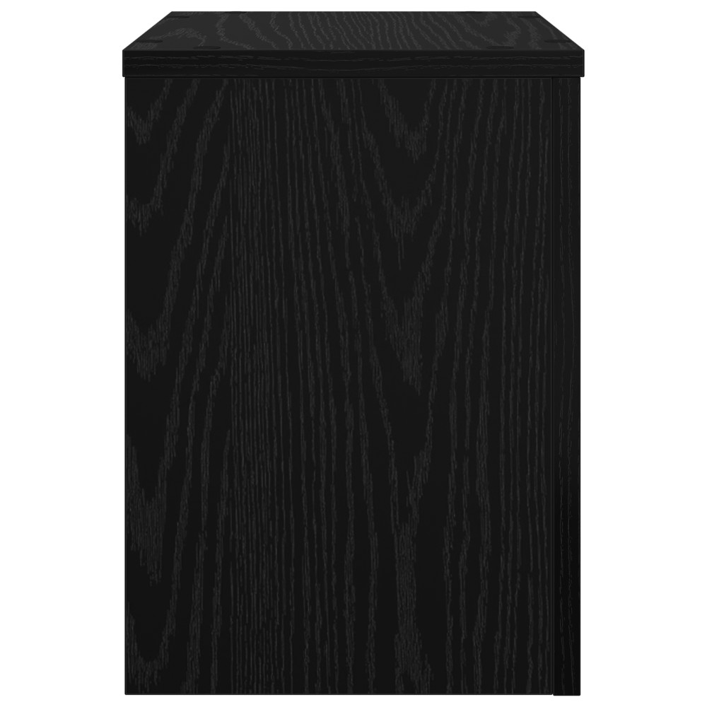 Produktbild för Växtställ 2 pcs Svart Ek 25 x 25 x 35 cm Konstruerat trä
