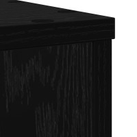 Produktbild för Växtställ 2 pcs Svart Ek 25 x 25 x 35 cm Konstruerat trä
