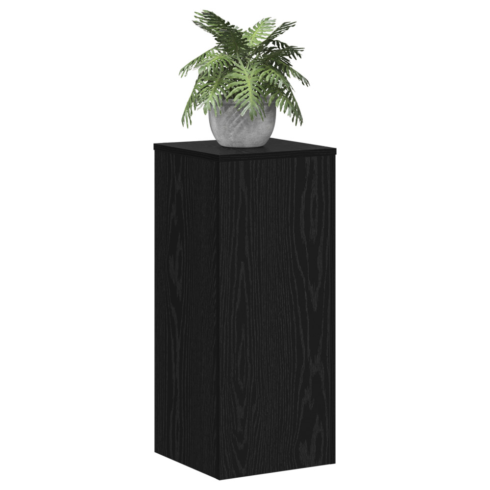 Produktbild för Växtställ 2 pcs Svart Ek 30 x 30 x 70 cm Konstruerat trä
