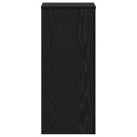 Produktbild för Växtställ 2 pcs Svart Ek 30 x 30 x 70 cm Konstruerat trä
