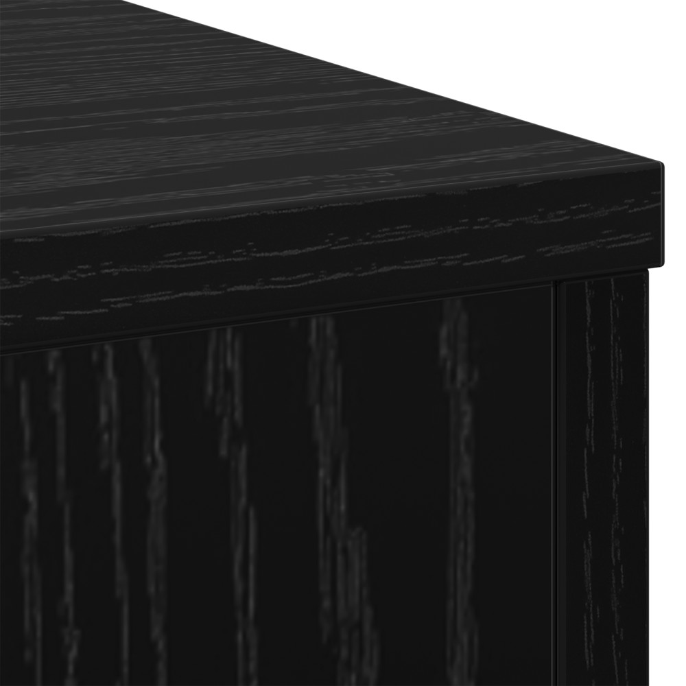 Produktbild för Växtställ 2 pcs Svart Ek 30 x 30 x 70 cm Konstruerat trä