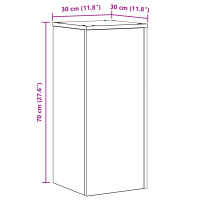 Produktbild för Växtställ 2 pcs Svart Ek 30 x 30 x 70 cm Konstruerat trä