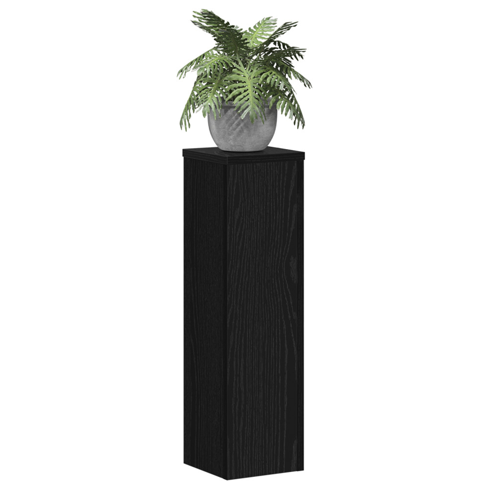 Produktbild för Växtställ 2 pcs Svart Ek 17 x 17 x 60 cm Konstruerat trä