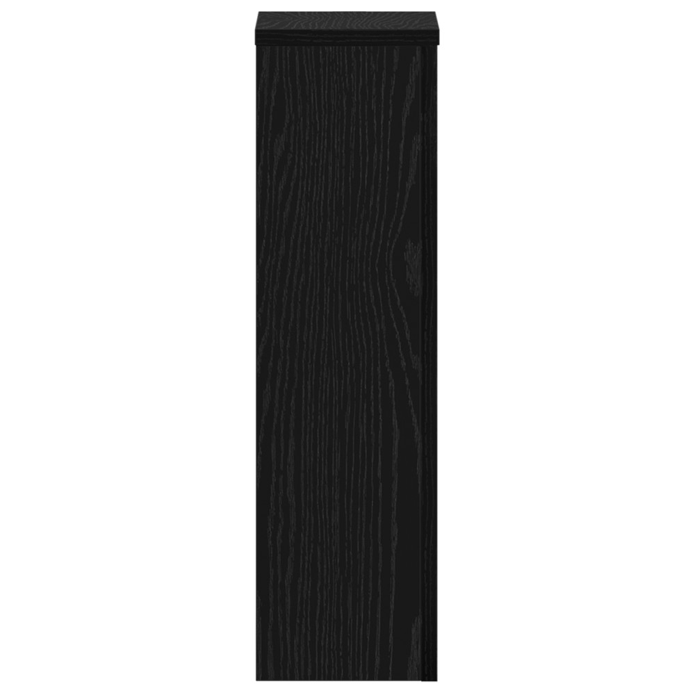 Produktbild för Växtställ 2 pcs Svart Ek 17 x 17 x 60 cm Konstruerat trä