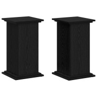 Produktbild för Växtställ Svart Ek 33 x 33 x 60 cm Konstruerat trä