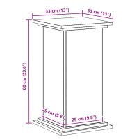 Produktbild för Växtställ Svart Ek 33 x 33 x 60 cm Konstruerat trä