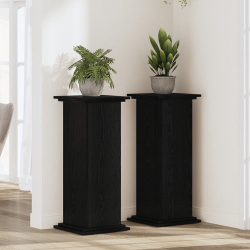 vidaXL Växtställ Svart Ek 33 x 33 x 80 cm Konstruerat trä