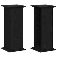 Produktbild för Växtställ Svart Ek 33 x 33 x 80 cm Konstruerat trä