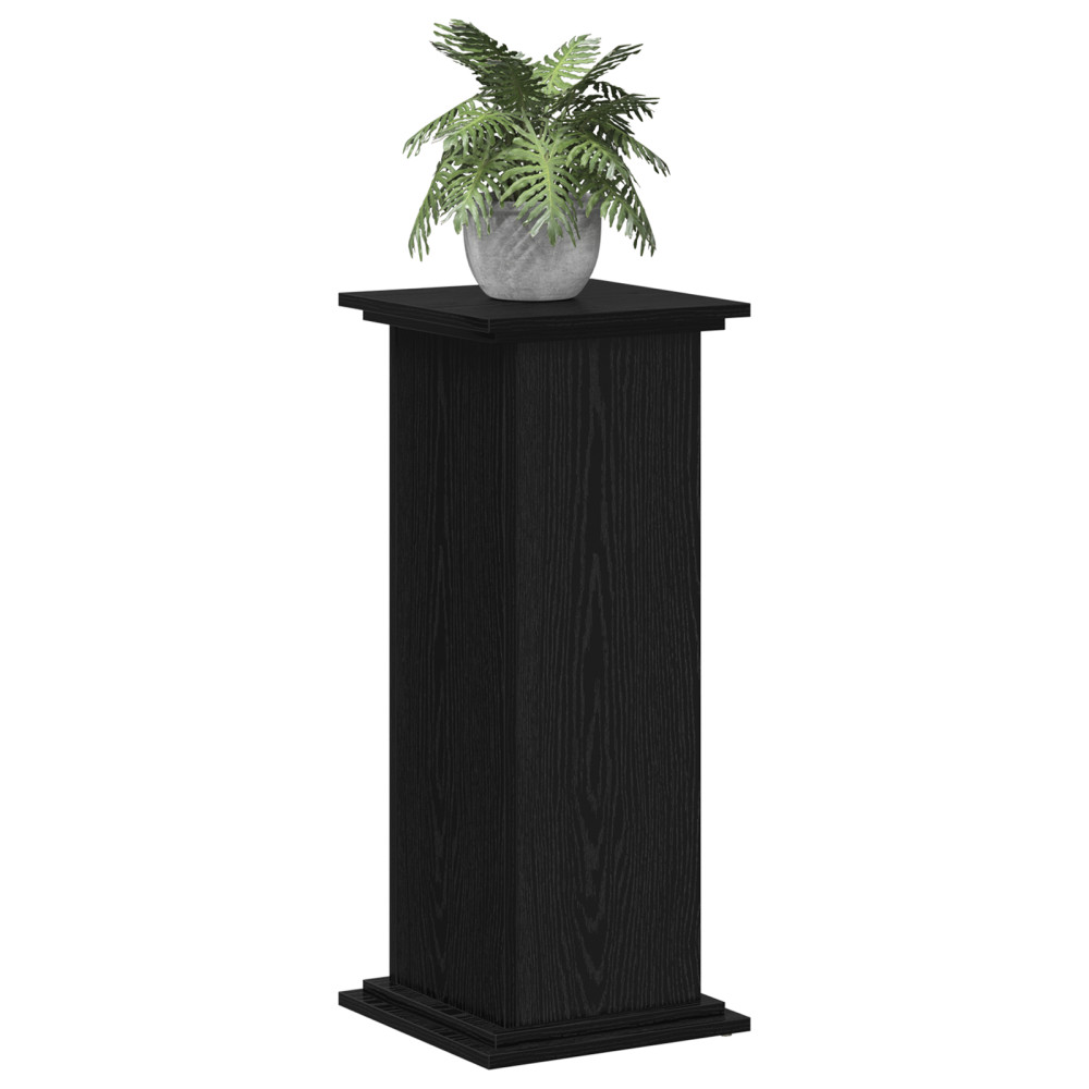 Produktbild för Växtställ Svart Ek 33 x 33 x 80 cm Konstruerat trä
