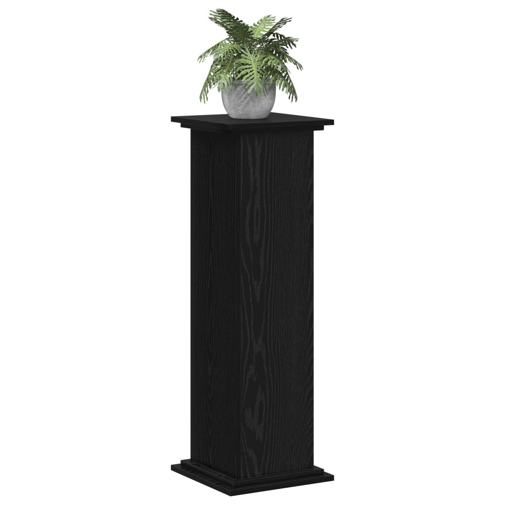 Produktbild för Växtställ Svart Ek 33 x 33 x 100 cm Konstruerat trä