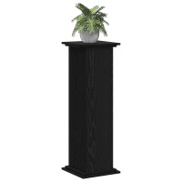 Produktbild för Växtställ Svart Ek 33 x 33 x 100 cm Konstruerat trä