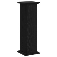 Produktbild för Växtställ Svart Ek 33 x 33 x 100 cm Konstruerat trä