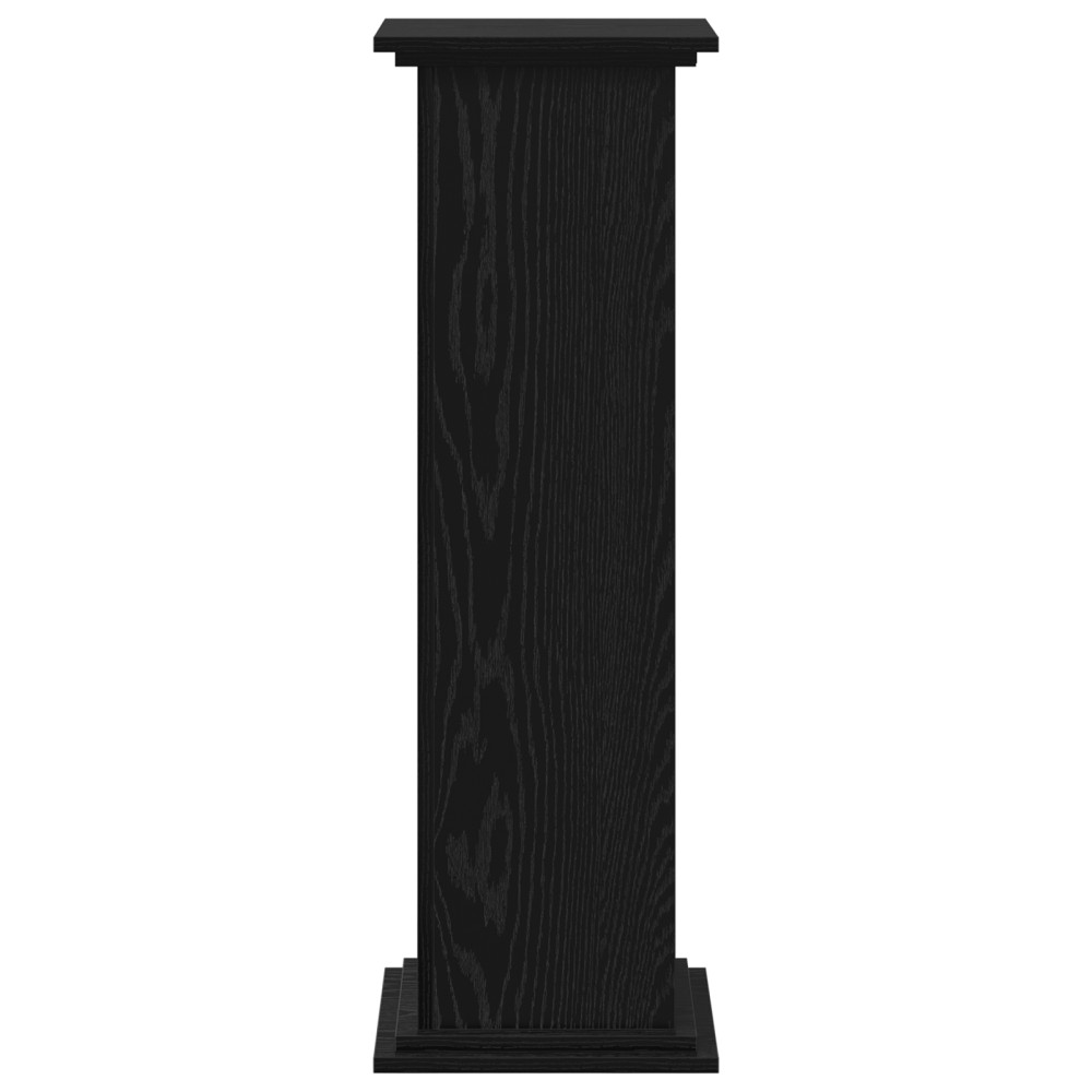 Produktbild för Växtställ Svart Ek 33 x 33 x 100 cm Konstruerat trä