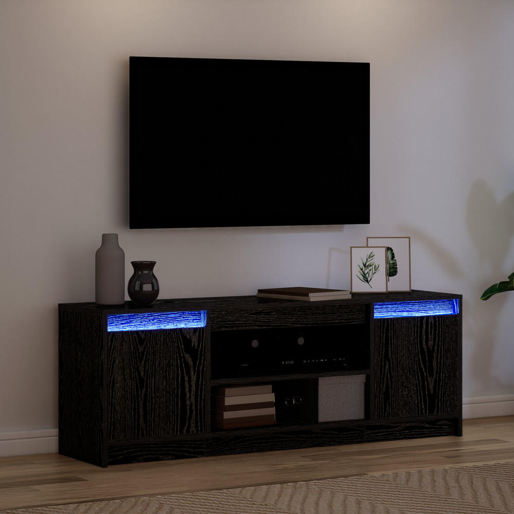 Produktbild för TV Enheter Svart 139,5 x 34 x 50 cm Konstruerat trä