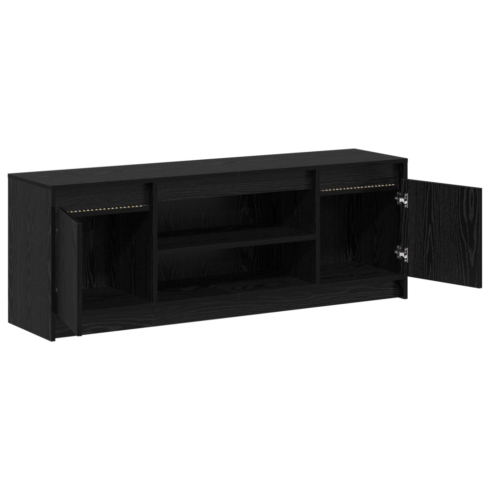 Produktbild för TV Enheter Svart 139,5 x 34 x 50 cm Konstruerat trä