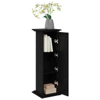 Produktbild för Displayställ med hylla Svart Ek 31 x 30 x 90 cm Konstruerat trä